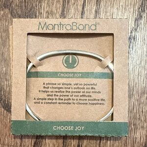 MantraBand Silver 'Choose Joy' Bracelet